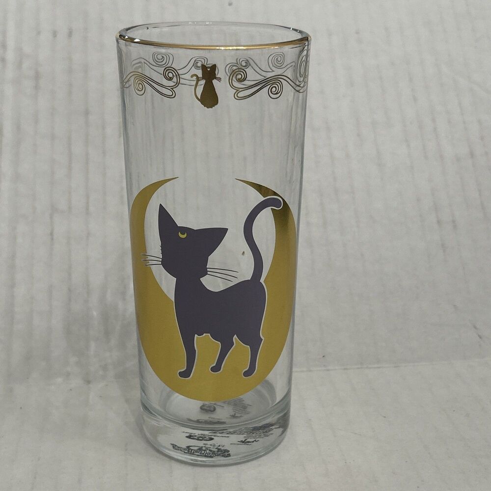 Rare Just Funky Sailor Moon Crystal Anime Cat & Moon Glass